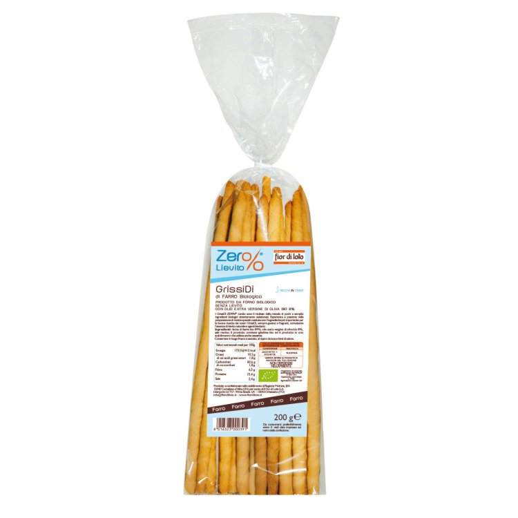 Zero% Grissini di Farro Senza Lievito 200g