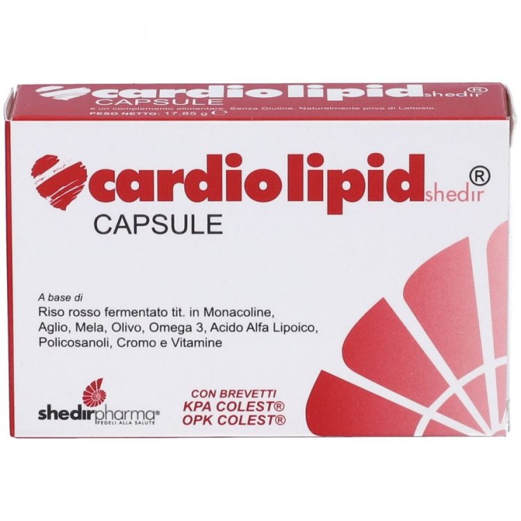 Shedir Pharma Cardiolipid Integratore Alimentare per Colesterolo 30 Capsule Shedir Pharma Cardiolipid Integratore Alimentare per Colesterolo 30 Capsule