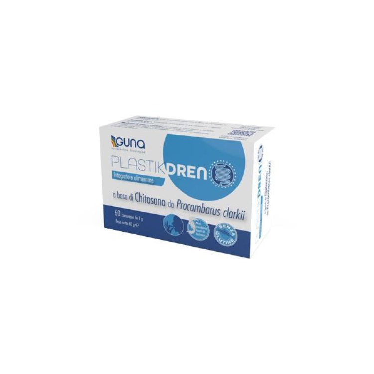 Guna Plastikdren Integratore Alimentare per Intrappolare Microplastiche, 60 Compresse