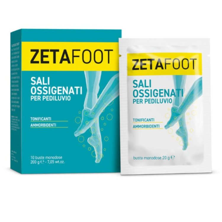 Zeta Zetafoot Sali Ossigenati per Pediluvio Effervescenti 10 Bustine 20g