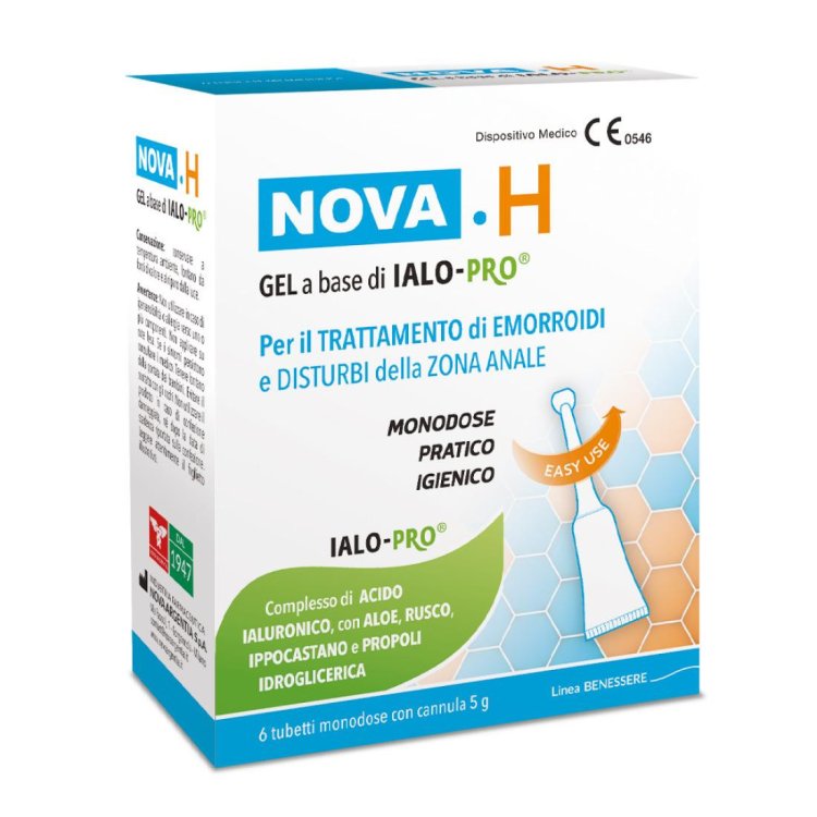 Nova Argentia Nova H Gel Emorroidi Dispositivo Medico 6 Tubetti 5ml con Cannula Nova Argentia Nova H Gel Emorroidi Dispositivo Medico 6 Tubetti 5ml con Cannula