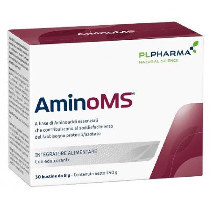 PL Pharma AminoMS Integratore Alimentare Aminoacidi Essenziali per Fabbisogno Proteico - 30 Bustine
