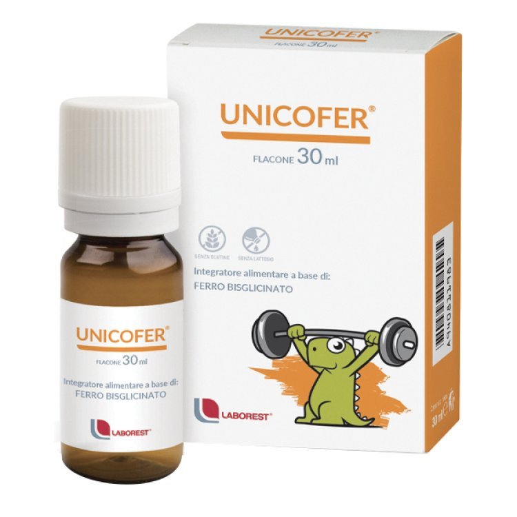 Laborest Unicofer Integratore di Ferro per Bambini Senza Glutine, Lattosio e Zuccheri 30ml
