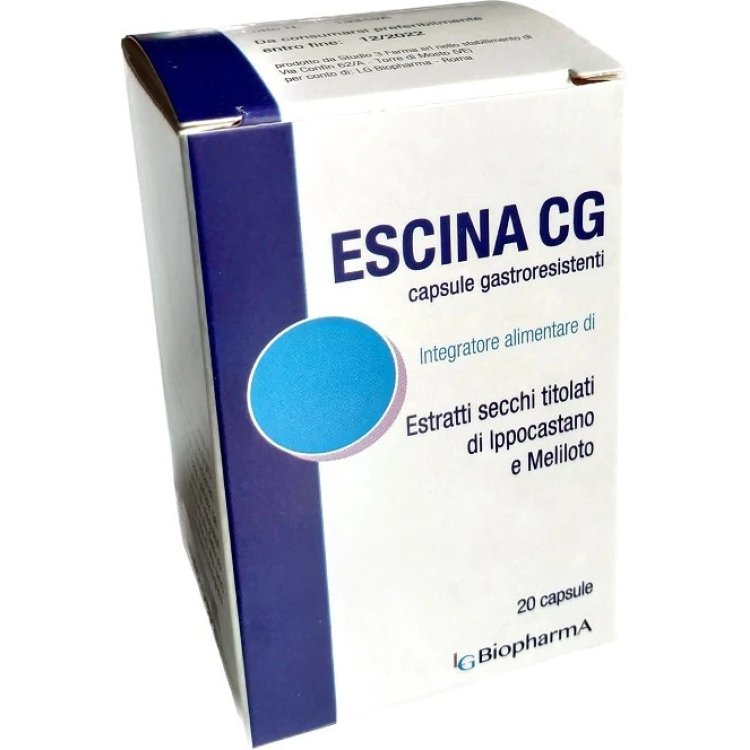 Lg Biopharma Escina CG Integratore Microcircolo 20 Capsule