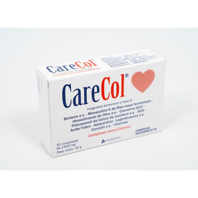 Interfarmac Carecol Integratore Cardiovascolare per Colesterolo 30 Compresse