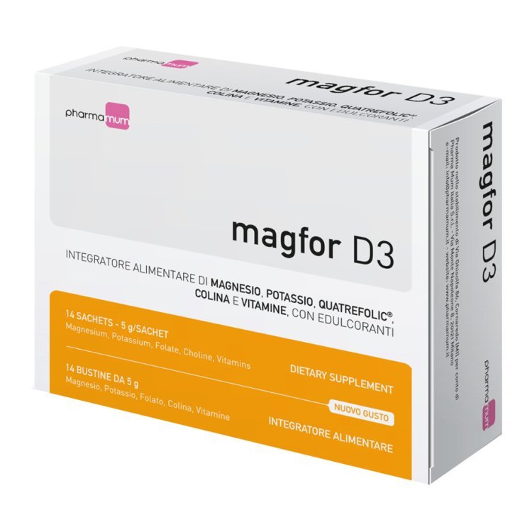 Pharma Mum Magfor D3 Integratore per Stanchezza e Affaticamento 14 Bustine