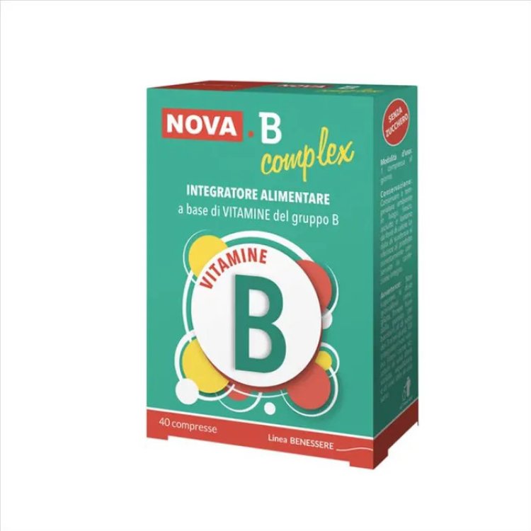 Nova Argentia B Complex Integratore Energetico Senza Glutine e Lattosio 40 Compresse