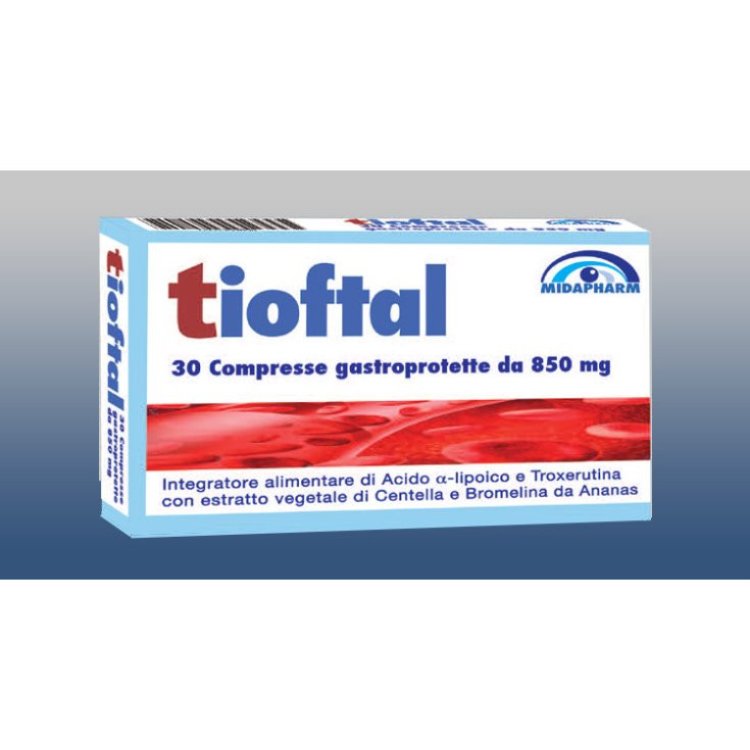 Midapharm Tioftal Integratore per la Protezione Capillare 30 Compresse Gastroprotette Midapharm Tioftal Integratore per la Protezione Capillare 30 Compresse Gastroprotette