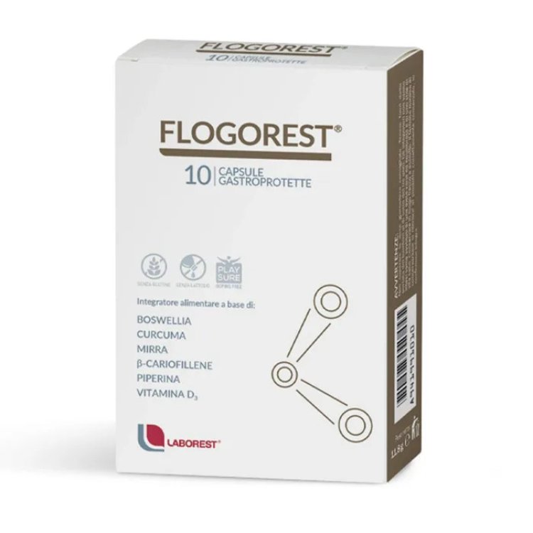 Laborest Italia Flogorest Integratore Boswellia Mirra Vitamina D3 10 Capsule