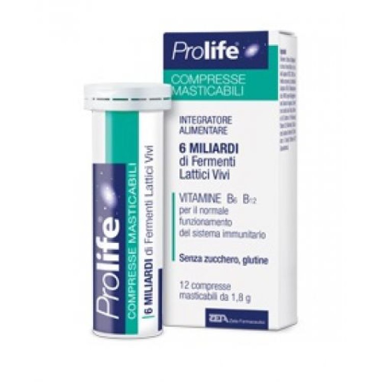 Prolife Integratore Probiotici Compresse Masticabili Fermenti Lattici Vitamine B 12pz