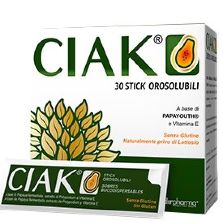 Shedir Ciak Integratore Alimentare Papaya e Vitamina E 30 Stick Orosolubili