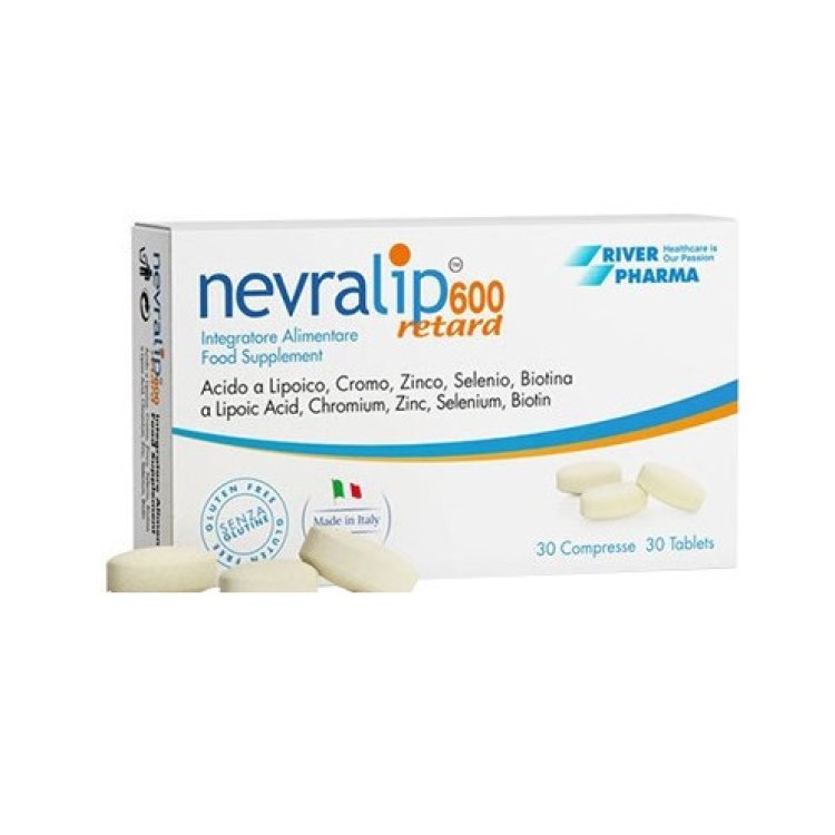 River Pharma Nevralip 600 Retard Integratore Antiossidante per Neuropatie - 30 Compresse River Pharma Nevralip 600 Retard Integratore Antiossidante per Neuropatie - 30 Compresse
