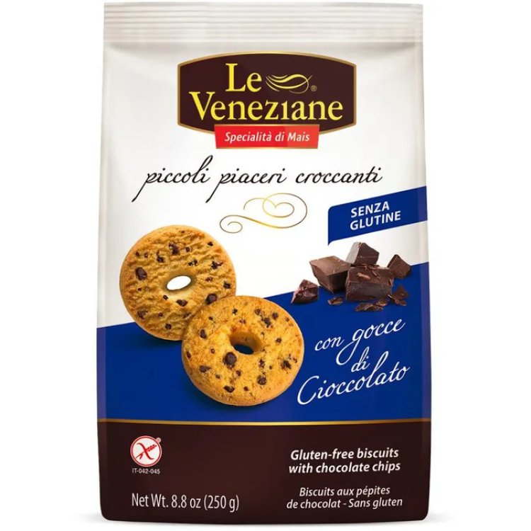 Le Veneziane Biscotti Gocce di Cioccolato Senza Glutine 250g