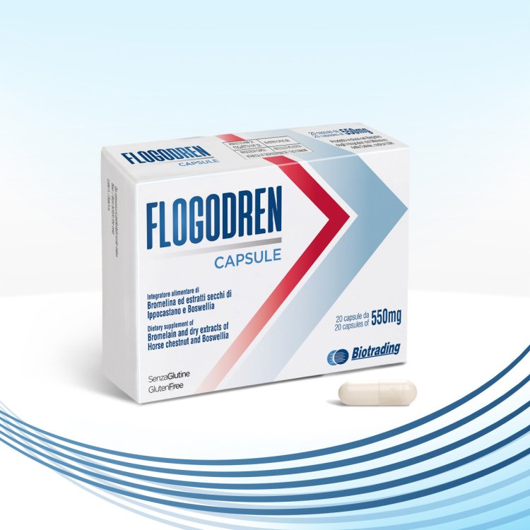 Biotrading Flogodren Integratore Antinfiammatorio Bromelina Escina Boswellia 20 Capsule Biotrading Flogodren Integratore Antinfiammatorio Bromelina Escina Boswellia 20 Capsule