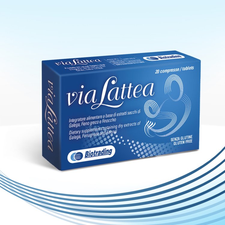 Biotrading Via Lattea Integratore Alimentare per Allattamento - 20 Compresse Biotrading Via Lattea Integratore Alimentare per Allattamento - 20 Compresse