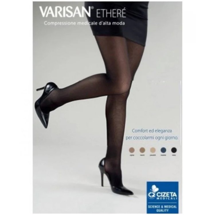 Varisan Ether&eacute; Collant Punta Aperta 15-20 mmHg Nero Taglia 3