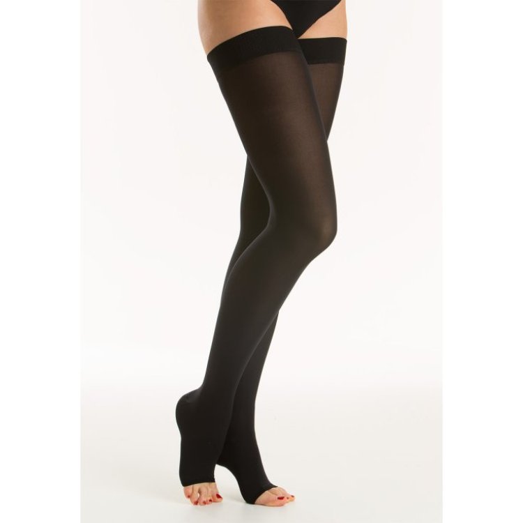 Varisan Ethere Calza Autoreggente 15-20 mmHg Punta Aperta Corto Nero Taglia 3