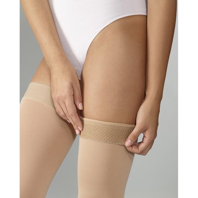 Varisan Top K2 Calza Autoreggente Normale Punta Aperta Beige Taglia 2
