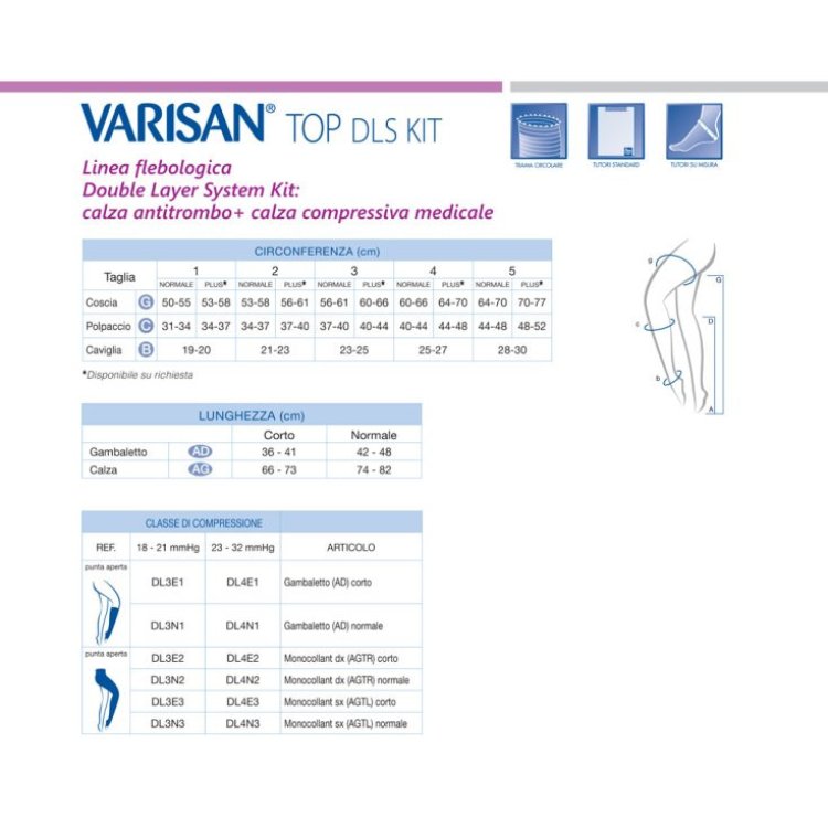 Varisan Top DLS MonoCollant Normale Sinistro Punta Aperta Taglia 4 Plus Beige
