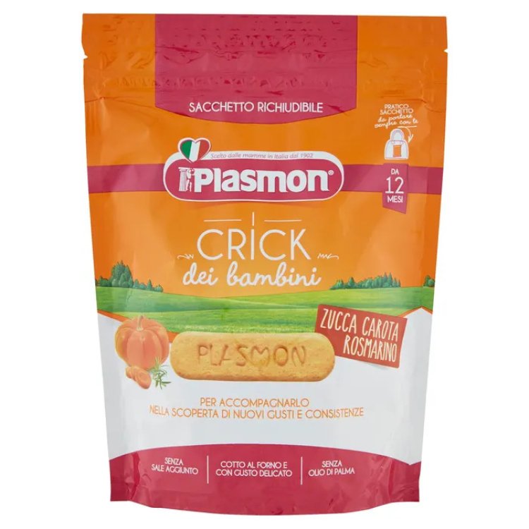 Plasmon Crick Zucca Carota Rosmarino Snack per Bambini 100g