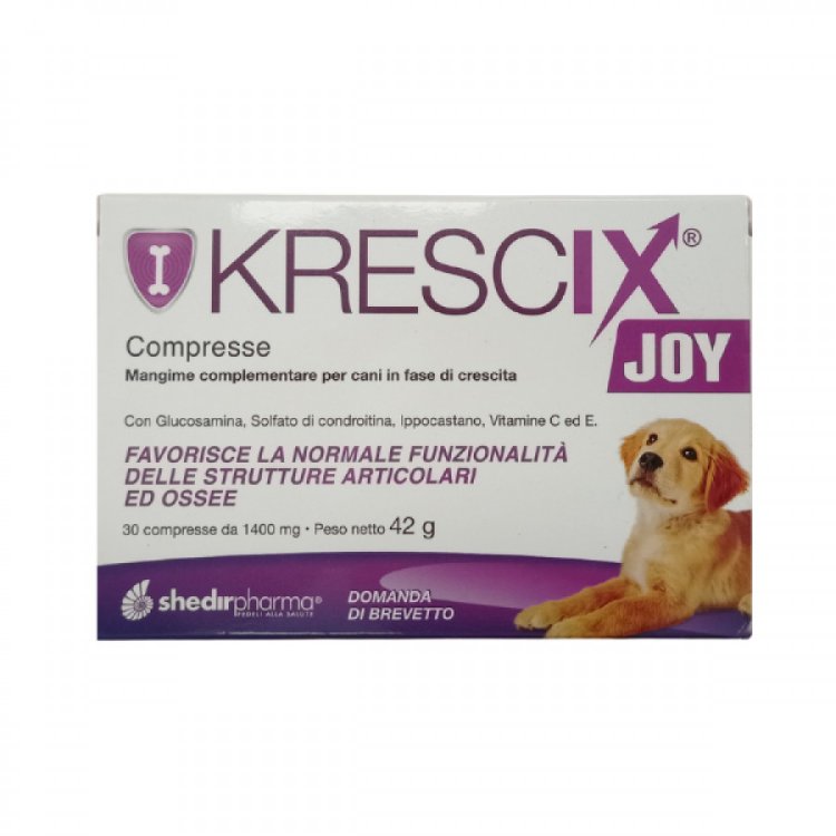 Shedir Pharma Krescix Mangime Complementare per Cani Crescita Articolazioni 30cpr
