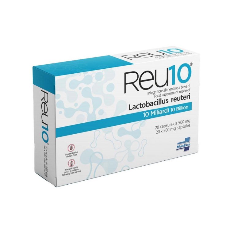 Medibase Reu10 Integratore Alimentare Lactobacillus Reuteri per Flora Intestinale - 20 Capsule Medibase Reu10 Integratore Alimentare Lactobacillus Reuteri per Flora Intestinale - 20 Capsule
