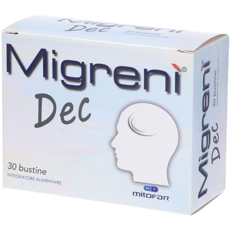 Mitofar Migreni Dec Integratore Alimentare per Mal di Testa 30 Bustine 90g