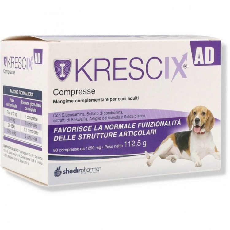Shedir Pharma Krescix Mangime Complementare Cane Crescita 90 Compresse Divisibili