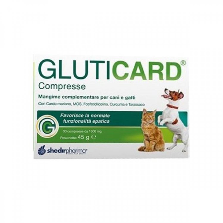 Shedir Gluticard Mangime Complementare Cani Gatti Supporto Epatico 30 Compresse