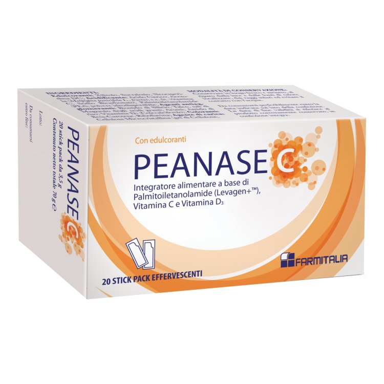 Farmitalia Peanase C Integratore Alimentare per Stanchezza e Difese Immunitarie, 20 Stick