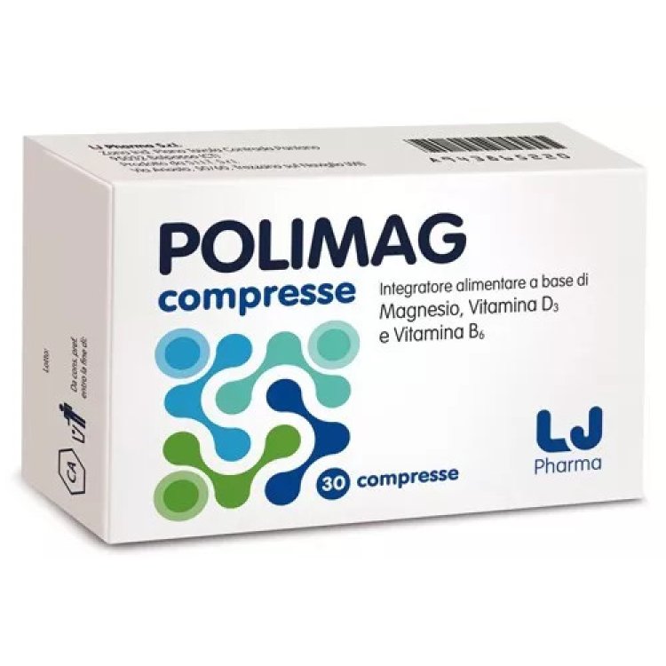 Lh pharma Polimag Integratore Magnesio Vitamina D3 B6 30 Compresse