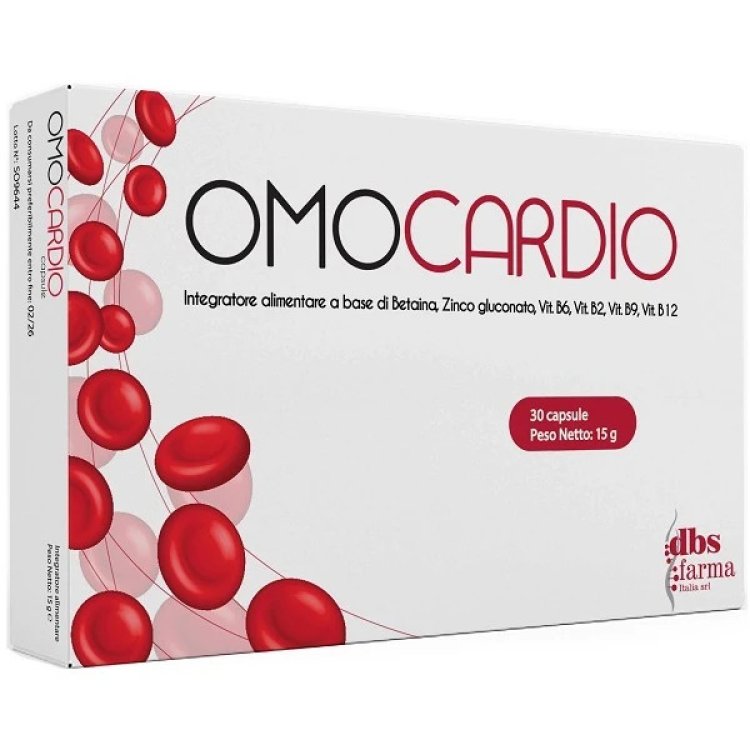 Dbs Farma Omocardio Integratore per Sistema Cardiovascolare in Capsule, 30 Unità Dbs Farma Omocardio Integratore per Sistema Cardiovascolare in Capsule, 30 Unità