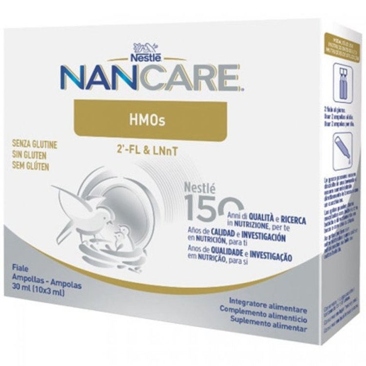 Nestlé Nancare HMOs Integratore Alimentare per Bambini 10 Fiale da 3ml Nestlé Nancare HMOs Integratore Alimentare per Bambini 10 Fiale da 3ml