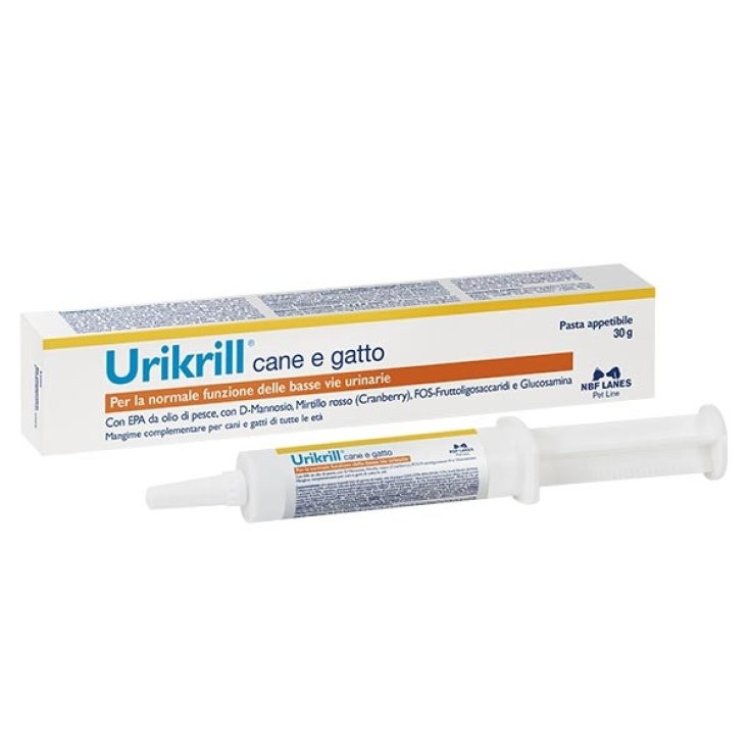 Nbf Lanes Urikrill Pasta Appetibile per Benessere Intestinale Cani e Gatti 30g