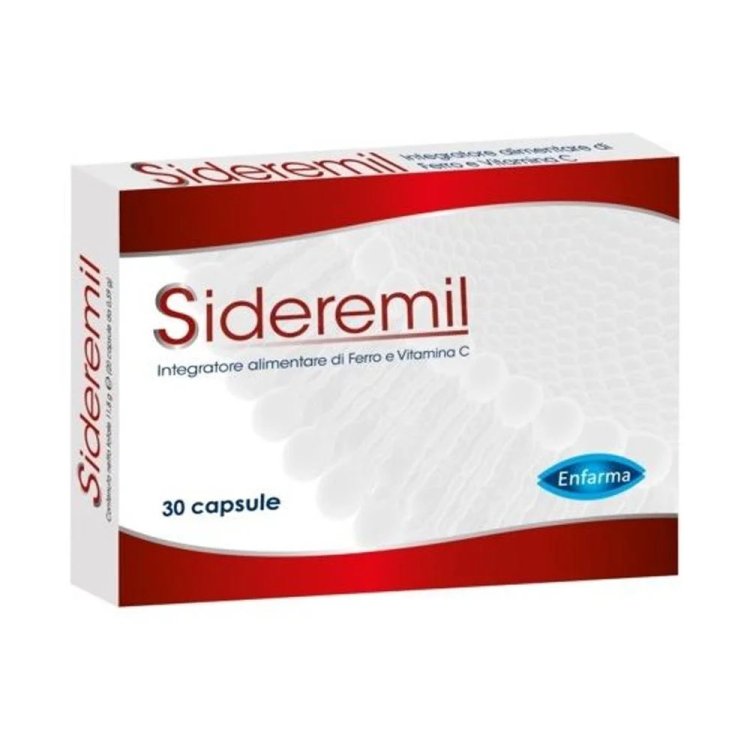 Enfarma Sideremil Integratore Ferro Vitamina C Gastroprotetto 30 Capsule