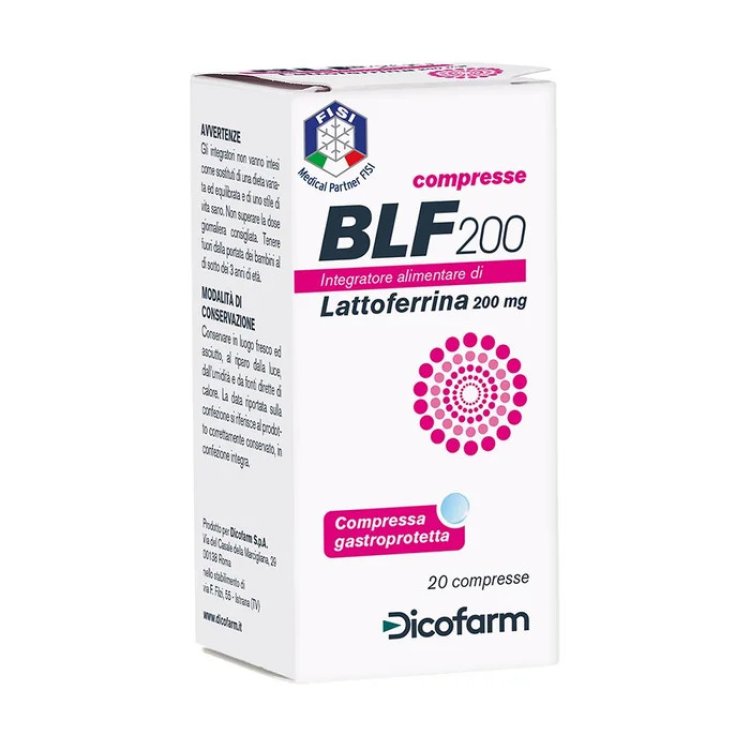 Dicofarm BLF 200 Integratore Lattoferrina 200mg Senza Glutine 20 Compresse