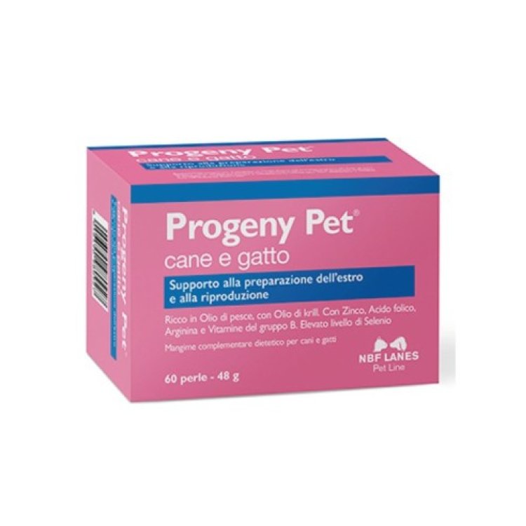 Progeny Pet Integratore Fertilit&agrave; Cani e Gatti Supporto Estro Riproduzione 60 Perle