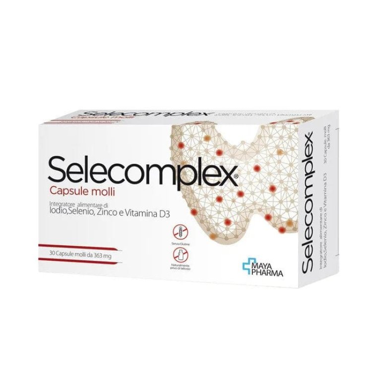 Maya Pharma Selecomplex Integratore Tiroide Iodio Selenio Zinco Vitamina D3 30 Perle