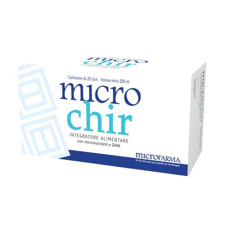 Microfarma Microchir Integratore Micronutrienti e DHA 20 Stick da 10ml Microfarma Microchir Integratore Micronutrienti e DHA 20 Stick da 10ml
