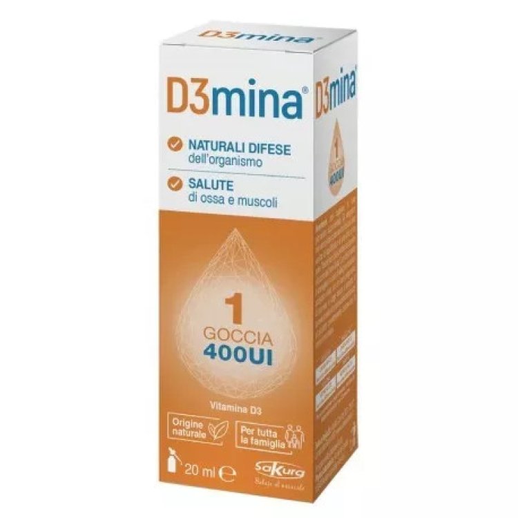 Sakura D3mina Integratore Difese Immunitarie Vitamina D3 20 ml