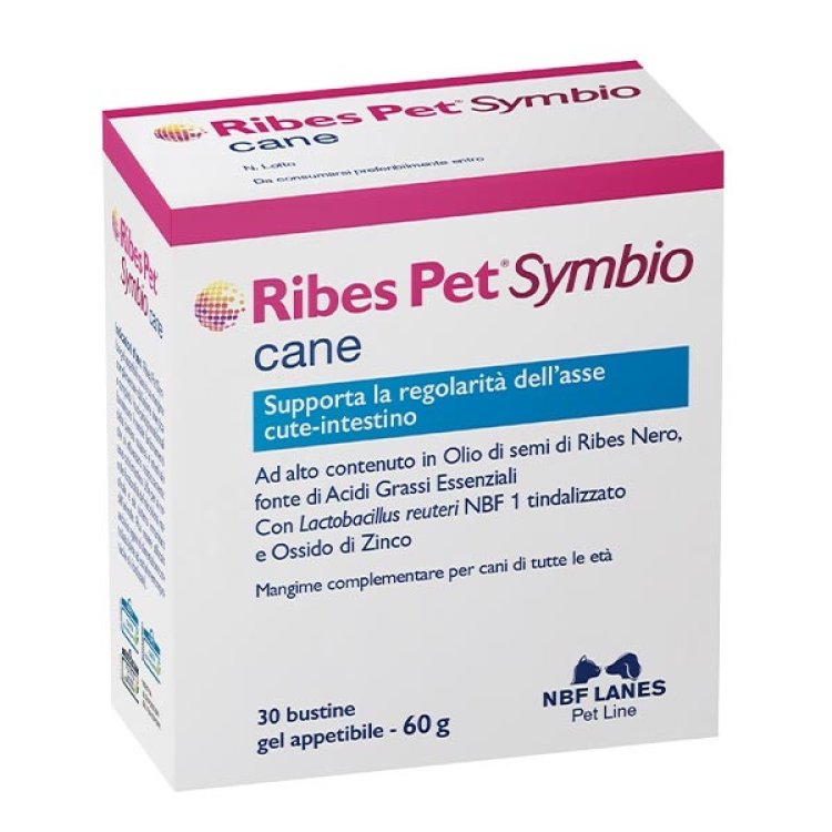 Nbf Lanes Ribes Pet Symbio Cane Integratore Intestino e Cute 30 Bustine