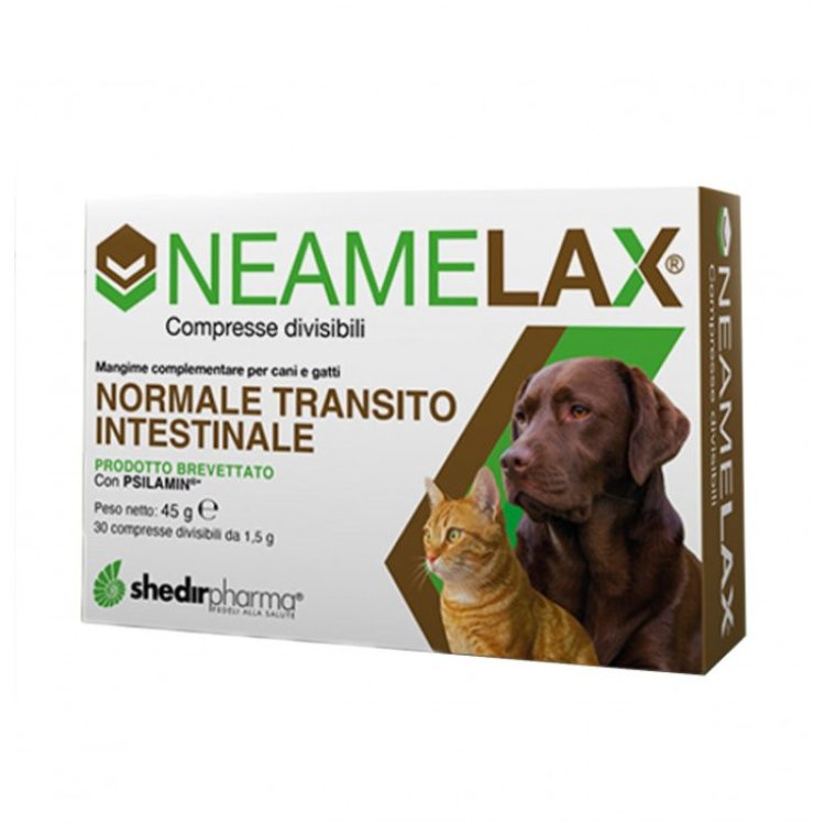 Shedir Pharma Neamelax Integratore Transito Intestinale Cani e Gatti 30 Compresse