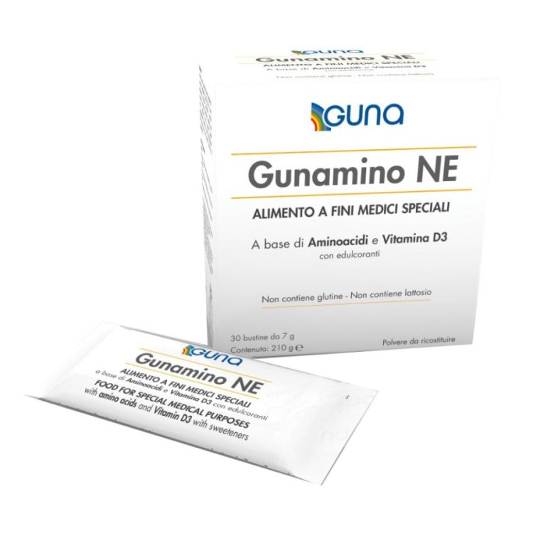 Guna Gunamino NE Aminoacidi Essenziali con Vitamina D3 30 Bustine Senza Glutine