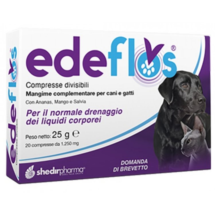 Shedir Edeflos Mangime Complementare per Cani e Gatti per Drenaggio - 20 Compresse