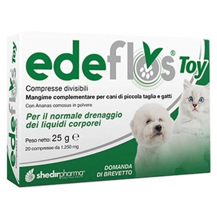 Shedir Edeflos Toy Mangime Complementare Drenante per Cani e Gatti - 20 Compresse
