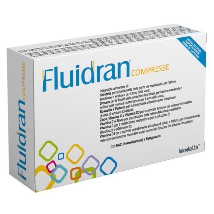 Biodelta Fluidran Integratore Alimentare vie respiratorie 30 Compresse Biodelta Fluidran Integratore Alimentare vie respiratorie 30 Compresse