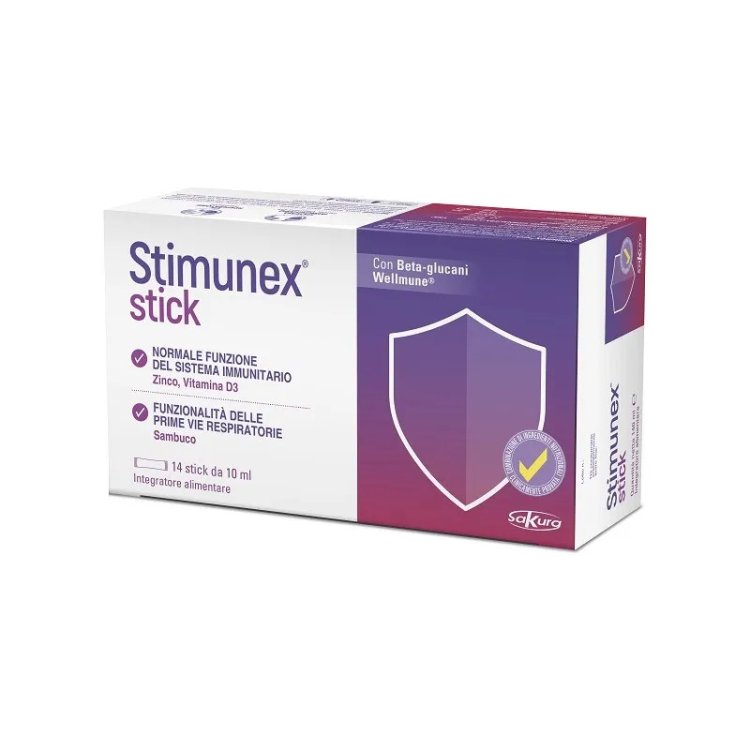 Sakura Stimunex Integratore Difese Immunitarie Gusto Lampone 14 Stick