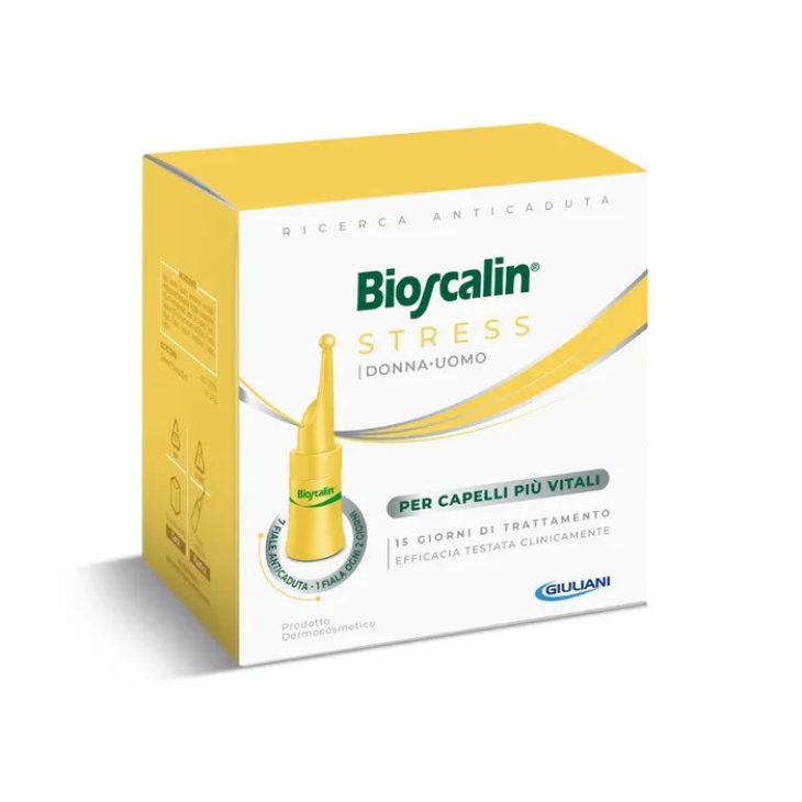 Bioscalin Stress Anticaduta Trattamento Fiale Unisex per Capelli Deboli 7 Fiale