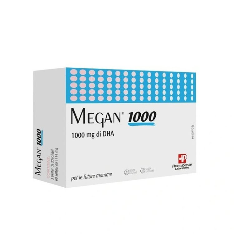 Pharmasuisse Megan 1000 Integratore Alimentare DHA per Gravidanza 60 Softgel Pharmasuisse Megan 1000 Integratore Alimentare DHA per Gravidanza 60 Softgel