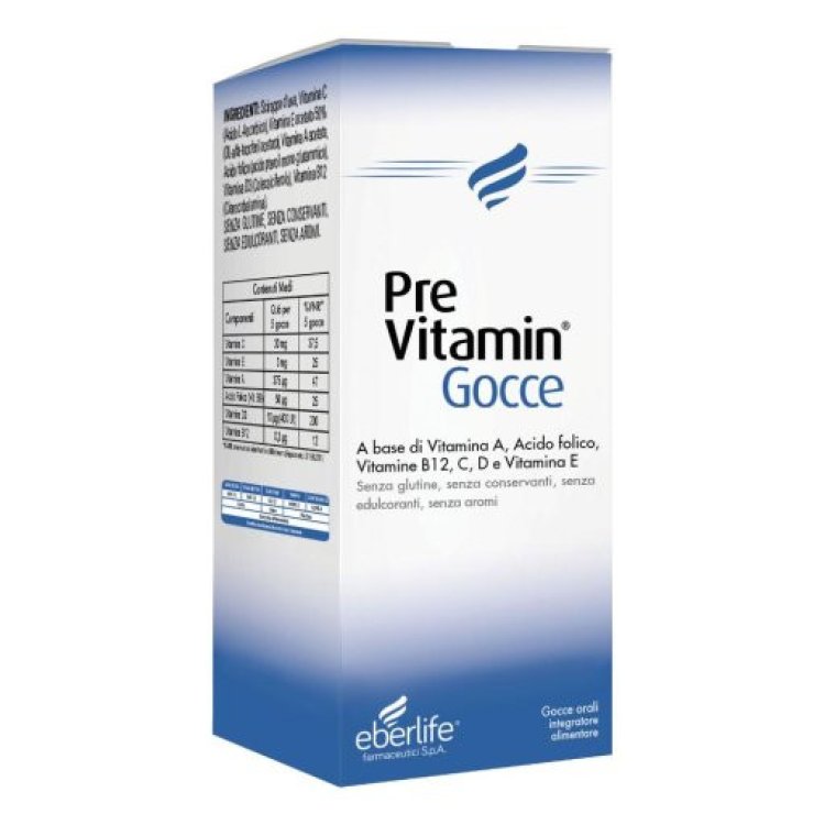 Eberlife Previtamin Gocce Integratore Polivitaminico per Neonati 7,5ml Senza Glutine Eberlife Previtamin Gocce Integratore Polivitaminico per Neonati 7,5ml Senza Glutine